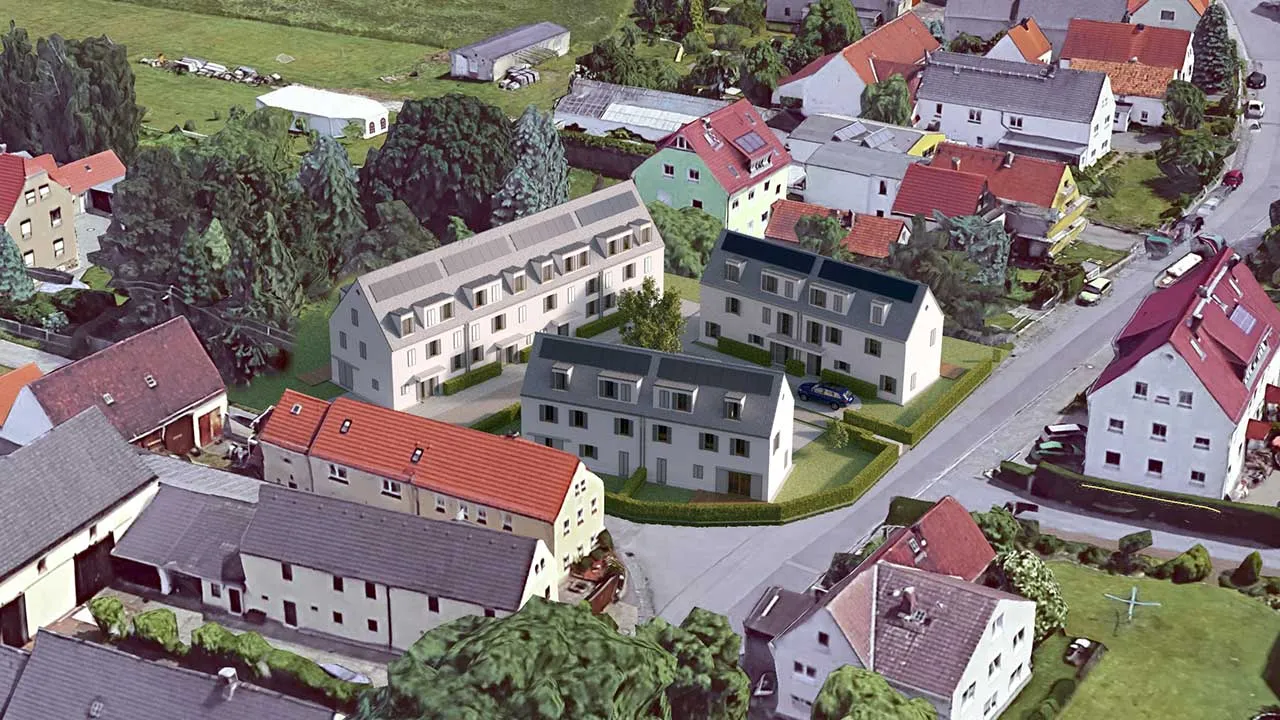 Bauernweg, Dresden: Neubau eines Reihenhauses und zweier Doppelhäuser