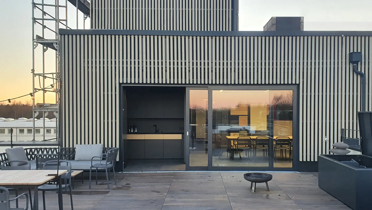 Dachterrasse der Aufstockung