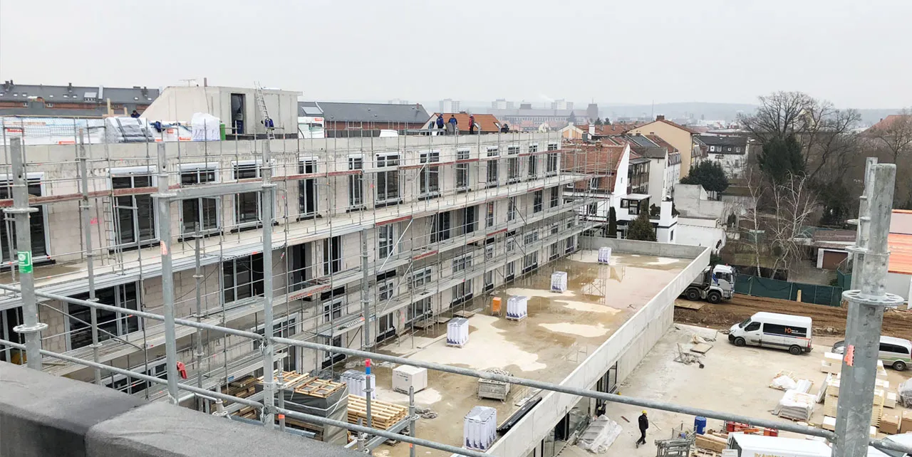 Rohbau Ulanenpark Bamberg mit Brandschutzplanung von ARC1