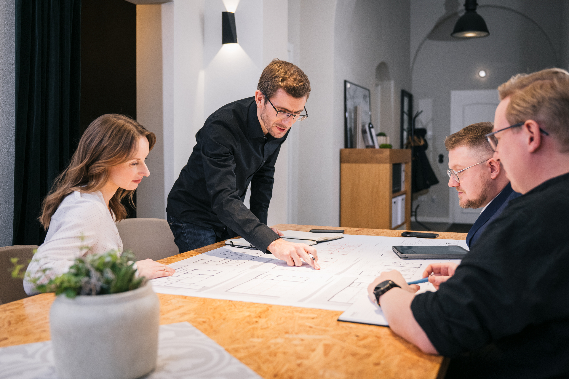 Empfang und Besprechungsraum im ARC1-Büro